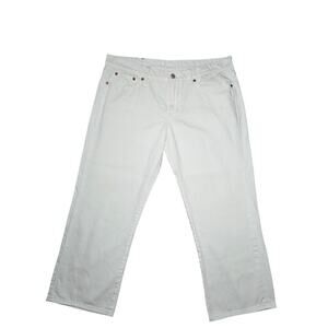 Lucky Brand N’Low Crop White Jeans Size 12